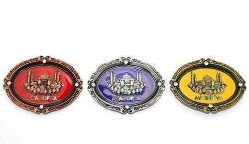 İstanbul Temalı Metal Magnet Ayasofya Kabartmalı