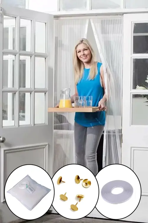 Mıknatıslı Kapı Sinekliği Tül Perde 105 x 210 cm (5250)