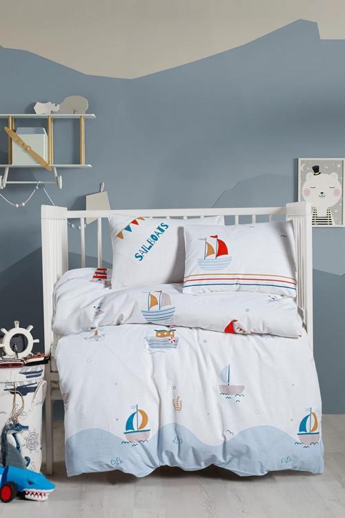 Kanz Ranforce Bebek Nevresim Takımı Knz-001 Sailboats