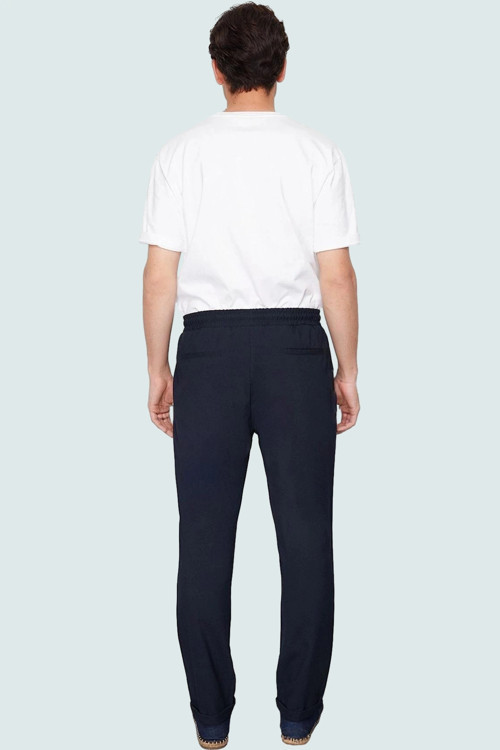 Erkek Slim Fit Dar Paça Dokuma Pantolon Günlük Kullanım İçin İnce Kumaş Yaz Aylarının Vazgeçilmezi