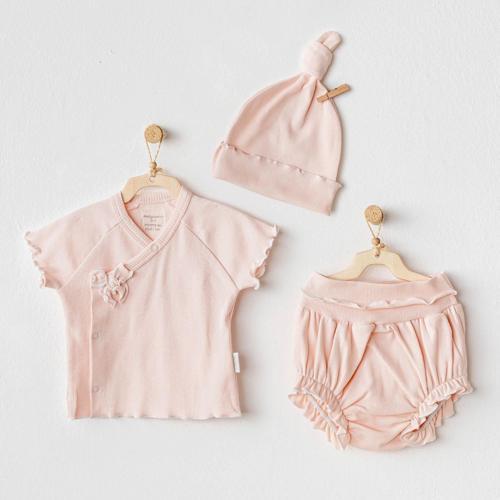 Andywawa AC25899 3'Lü Basic Bebe Takım Salmon