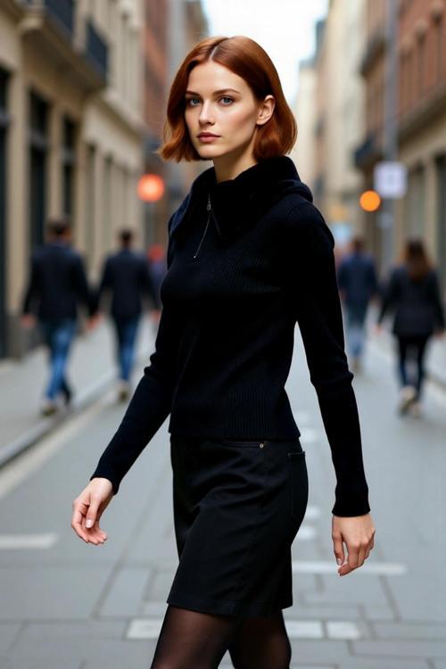 Kadın Fitted Kürklü Yaka Triko Kazak Basic Siluet Uzun Kollu Şık Günlük Gündüz Gece Kombinleri İçin