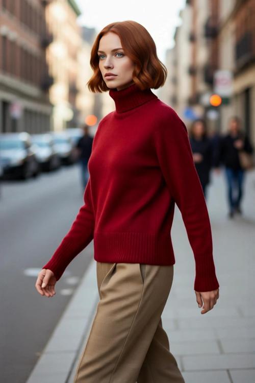 Kadın Regular Kalıp Balıkçı Yaka Reglan Kol Triko Kazak Kışlık Basic Kombinlerin Vazgeçilmezi