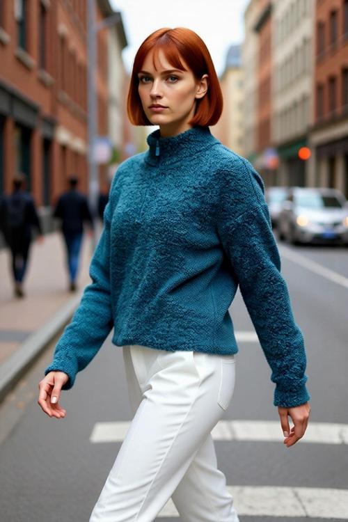 Kadın Oversize Dokulu Fermuarlı Dik Yaka Uzun Kollu Basic Triko Kazak Kış İçin Şıklık Sunar