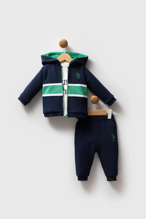 U.S. Polo Assn 3'lü Takım USB2553 Lacivert-Yeşil