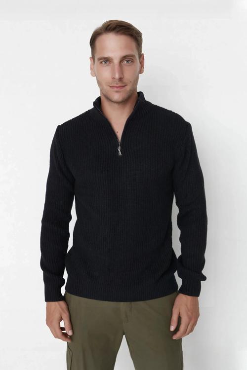 Erkek Casual Regular Kesim Uzun Kollu Triko Kazak Soğuk Günler İçin Konforlu ve Şık Bir Tarz.