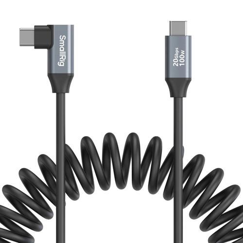 4792 USB-C (Düz) - USB-C (Açılı) Sarmal Veri Kablosu