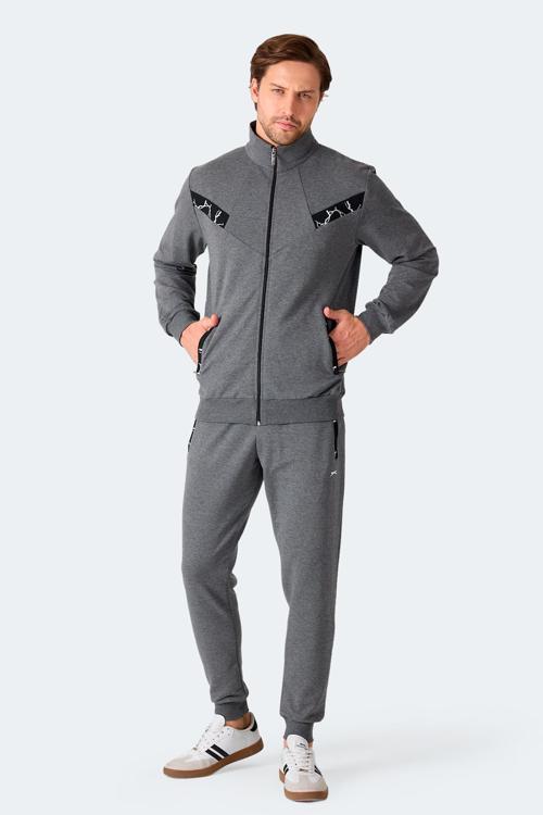 FELON Erkek Fermuar Cepli Antrasit Eşofman Takımı