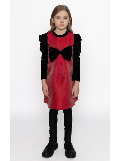 Kadife Kollu Parti Elbisesi