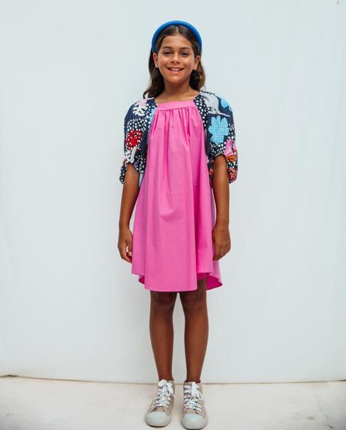 Balon Kollu Kız Çocuk Elbise