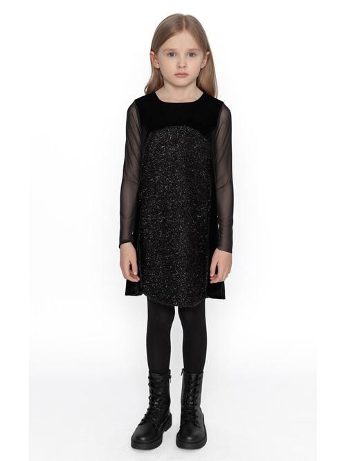 Siyah Püsküllü Parti Elbisesi