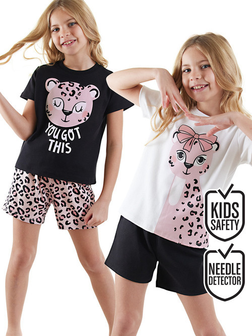 Leopar Kız Çocuk 2'li Pijama Takım