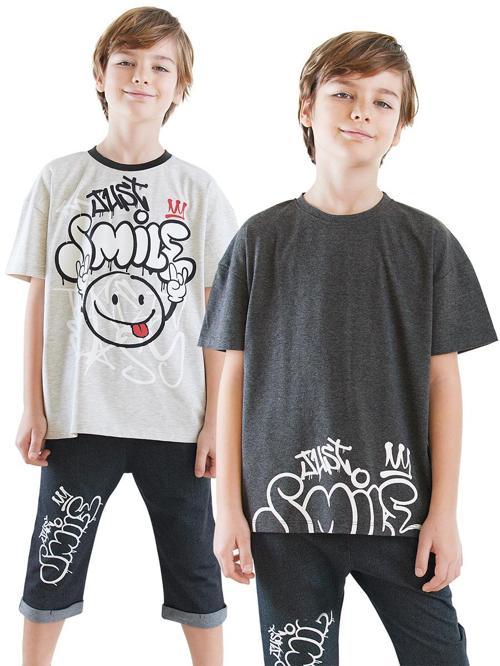 Just Smile Erkek Çocuk 2'li Paket T-shirt