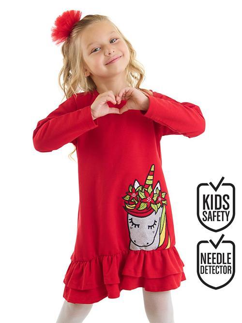 Unicorn Yılbaşı Kız Çocuk Elbise