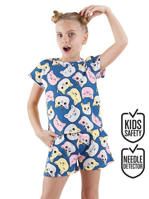 Sevimli Kediler T-shirt Şort Takım