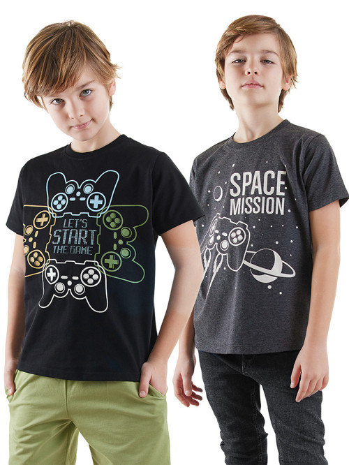 Start Game Erkek Çocuk 2'li Paket T-shirt