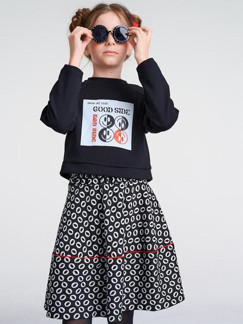 Siyah Beyaz Etek Blüz Takım