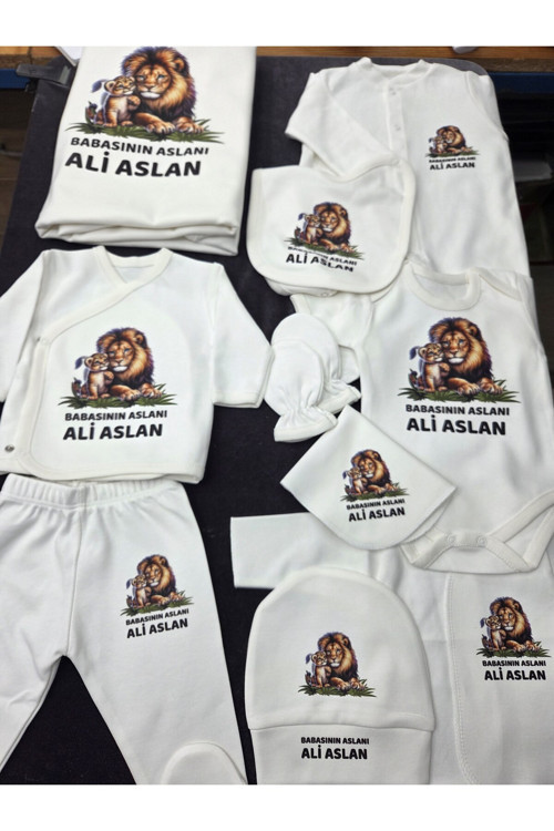 Aslanlı,Aslan Temalı Bebek Zbabasının Aslani Yazılı,