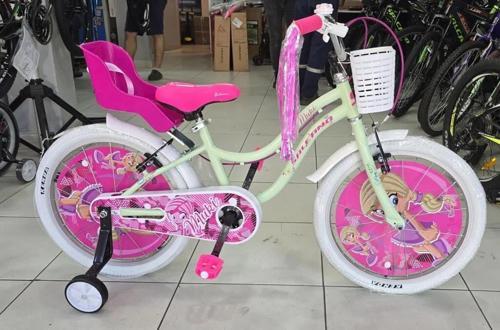 Muki 16 Jant Kız Çocuk Bisikleti Mint Yeşil Pembe