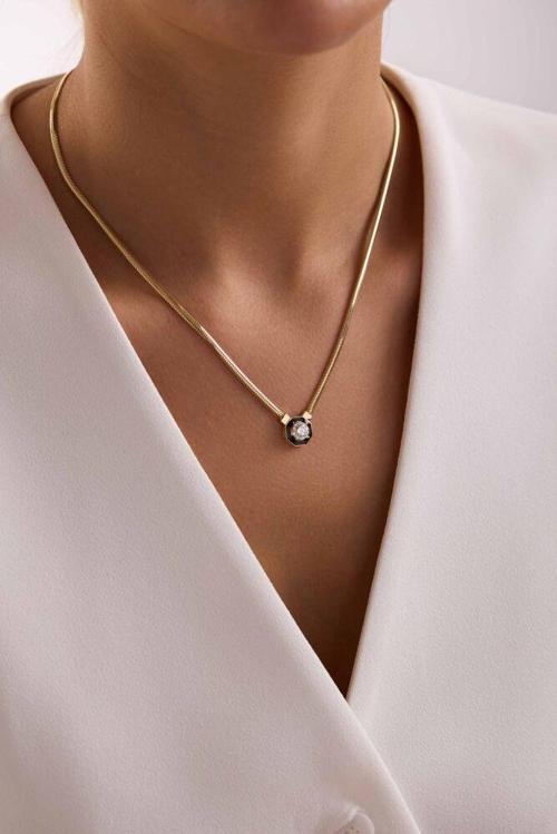 Balık Sırtı Çağla Kolye 8 Ayar Altın 50 cm