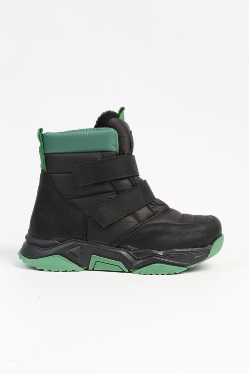 ® | BN-70000 - 3256 Siyah Yesil - Çocuk Bot