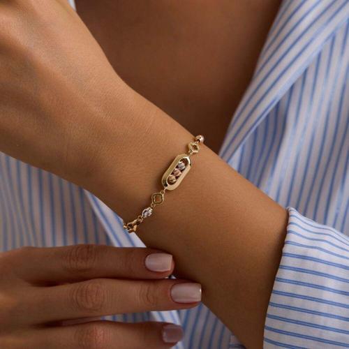 14 Ayar Dorika Bileklik İtaly 18+3 cm