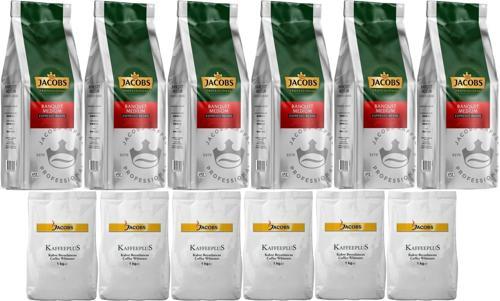 Medium Çekirdek Kahve 1KG (Espresso Beans) & Kaffeeplus Süt Tozu 1KG (Karma 12 Li Set)