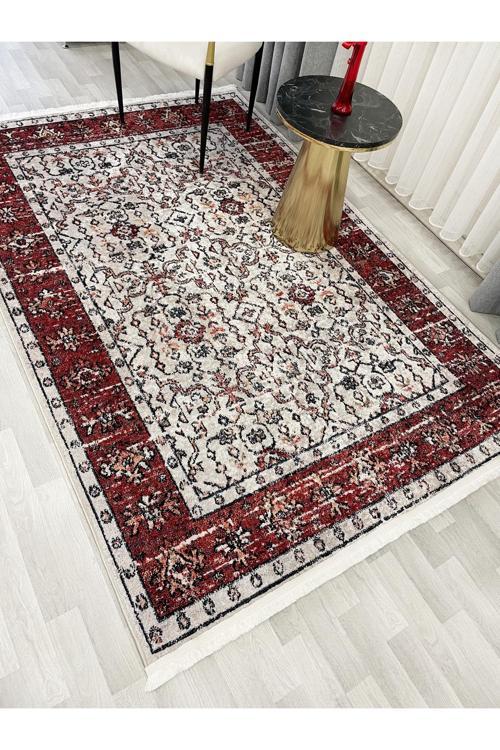 Kilim Motifli Saçaklı Klasik Kaymaz Taban Halı
