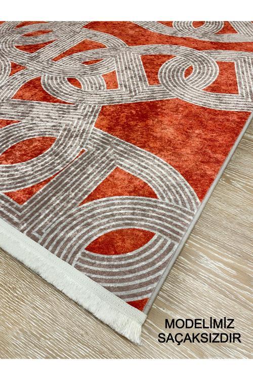 Çengel Modern Desen Lateks Taban Halı