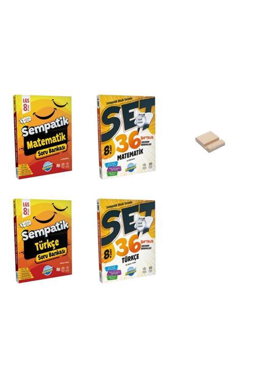 LGS 8. Sınıf Matematik ve Türkçe Sempatik Soru Bankası ve Haftalık Kazanım Denemeleri 4lü Set