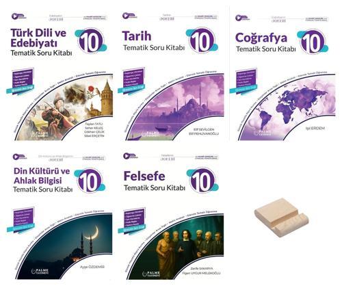 10. Sınıf Joket Edebiyat Tarih Coğrafya Felsefe Din Tematik Soru Bankası 5li Set + Telefon Standı