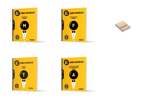 LGS 8. Sınıf Uzman Matematik Fen Türkçe İnkılap Soru Bankası 4lü Set + Telefon Standı