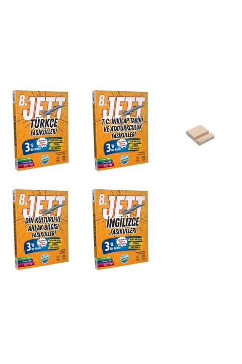 LGS 8. Sınıf JETT Türkçe İnkılap Din ve İngilizce Fasikülleri 4lü Set