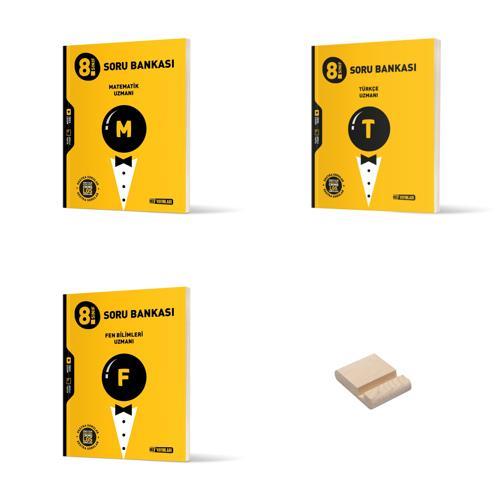 LGS 8. Sınıf Uzman Matematik Türkçe ve Fen Bilimleri Soru Bankası 3lü Set + Telefon Standı