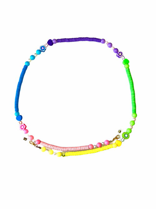Fimo Top Renkli  Gözlük Zinciri - Kolye - Bileklik