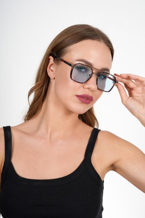 0039 Brown/Blue 54 Olivier Philippe Güneş Gözlüğü