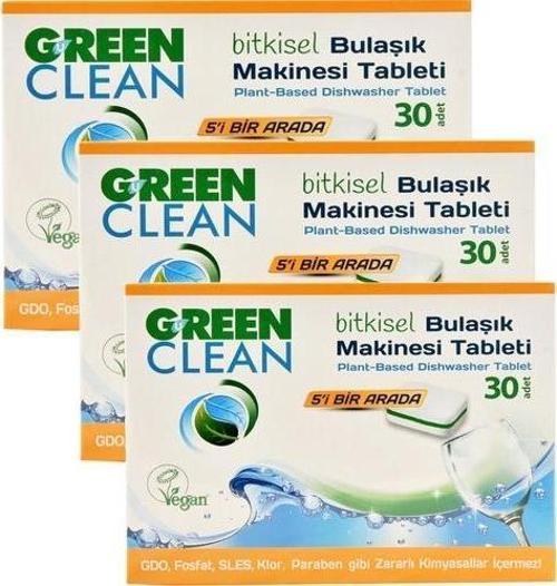 Bitkisel Bulaşık Makinesi Tableti 30'lu x 3 Adet