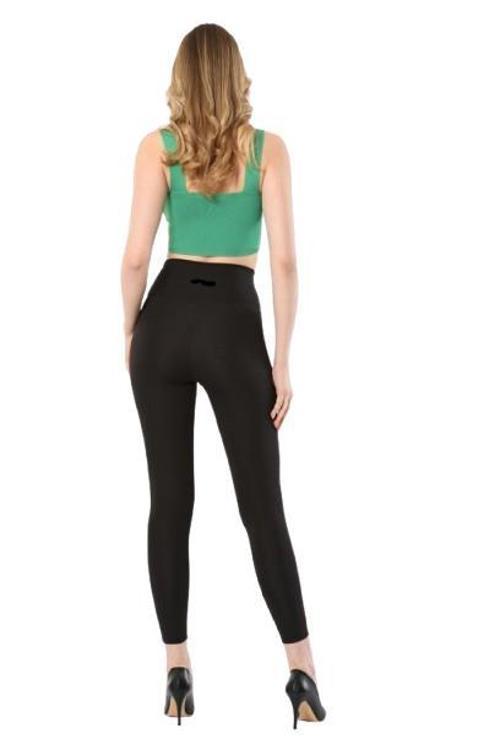 Vogsing Kadın Siyah Dalgıç Toparlayıcı Yüksek Bel Tayt Yüksek Kalite Sporcu 186