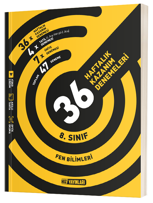 Hız Yayınları 8. Sınıf Fen Bilimleri Haftalık 36 Deneme
