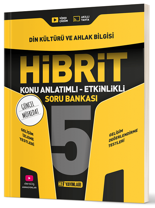 Hız Yayınları 5. Sınıf Din Kültürü ve Ahlak Bilgisi Hibrit Konu Anlatımlı Etkinlikli Soru Bankası