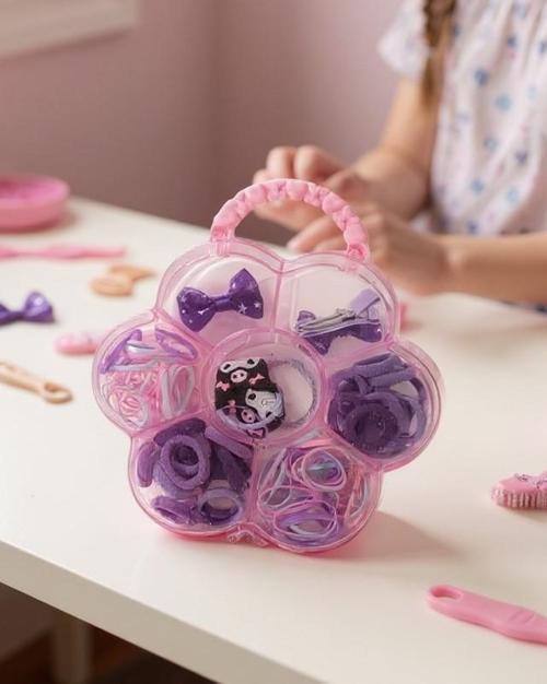 Kuromi Kutulu Kız Çocuk Toka Set - 100 Adet