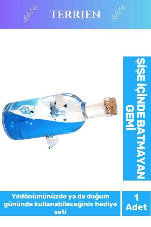 Özel Tasarım Aşk Batmayan Gemi Yıl Dönümü Kız Arkadaş Doğum Günü Hediye Sevgiliye Akvaryum 17*6 Cm