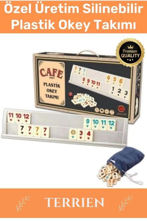 Premium Antibakteriyel Kir Tutmayan Çizilmeye Dayanıklı Silinebilir Plastik Kahveci Kafe Okey Takımı