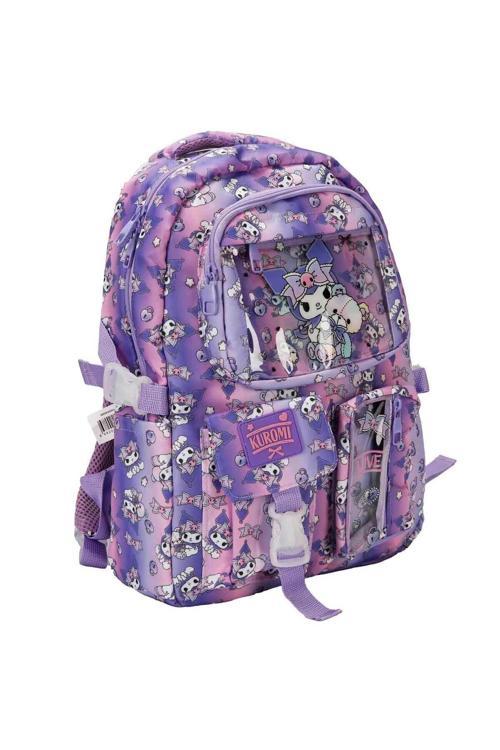 Desenli Mor Okul Çantası 3394