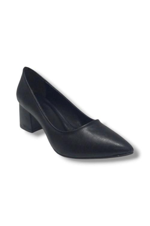 677-26 Cilt Deri Kare Topuk Kadın Ayakkabı