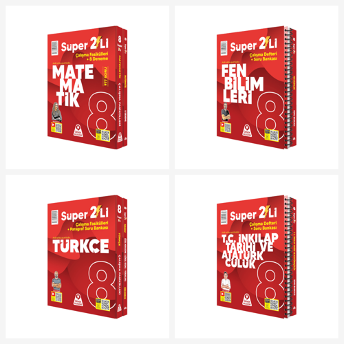 Örnek Akademi 8. Sınıf Süper İkili Tüm Dersler Seti 4 Kitap Örnek Akademi Yayınları