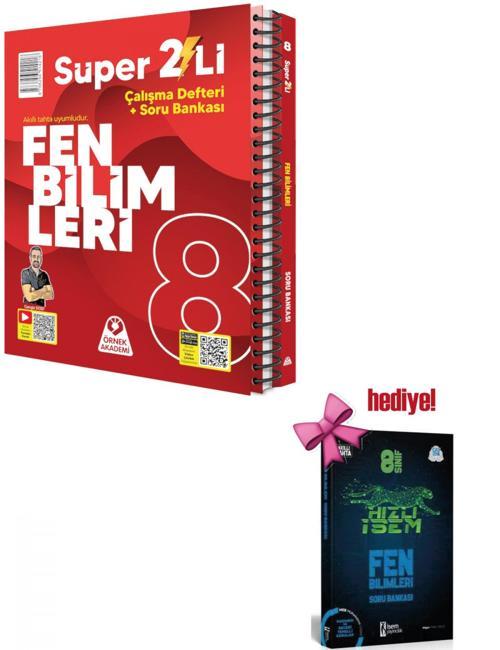 Örnek Akademi 8. Sınıf Süper İkili Fen Bilimleri Seti + Fen Bilimleri Soru Hediyeli