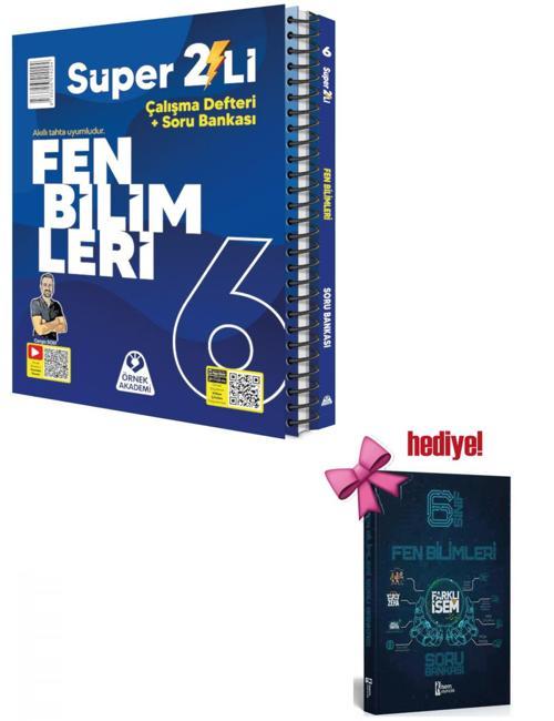 Örnek Akademi 6. Sınıf Süper İkili Fen Bilimleri Seti + Fen Bilimleri Soru Hediyeli