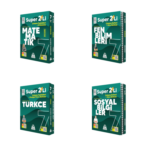 Örnek Akademi 7. Sınıf Süper İkili Tüm Dersler Seti 4 Kitap Örnek Akademi Yayınları