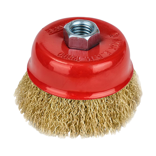 Eratool ERA10039 75mm Saçaklı Çanak Fırça Sarı Telli